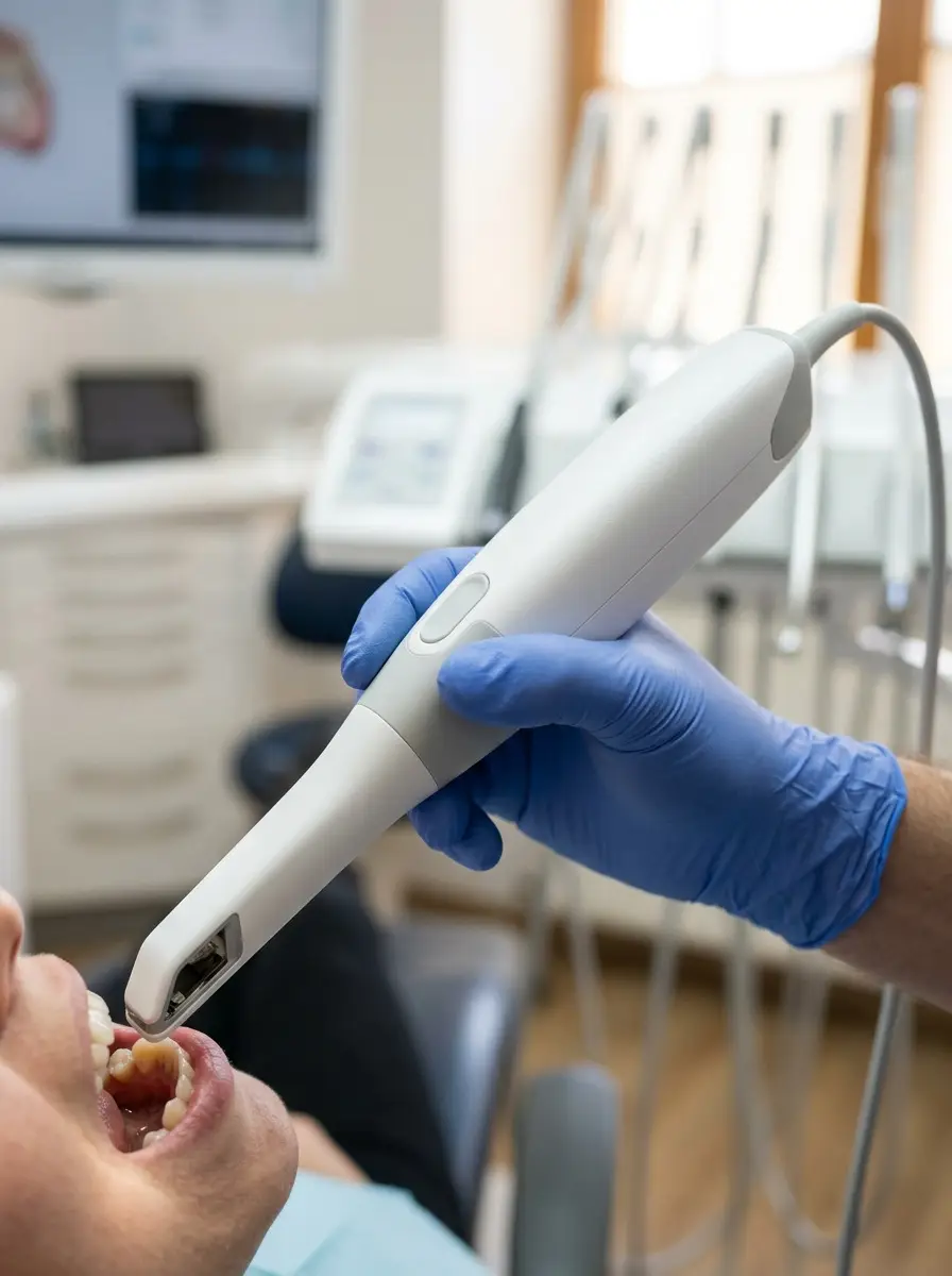 Empreinte optique numérique par scanner intra-oral au cabinet à Marseille